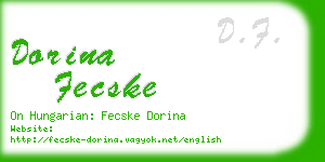 dorina fecske business card